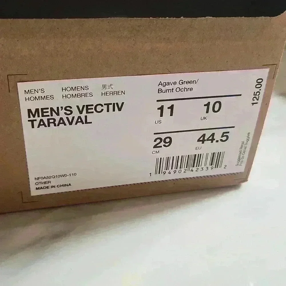 THE NORTH FACE Mens Vectiv Taraval size 11 burnt Ochre /Agave Green - Picture 10 of 12